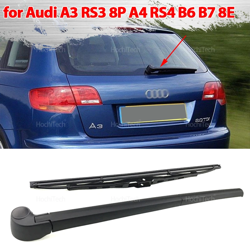 Rear Wiper Arm Blade Replacement for Audi A3 RS3 8P A4 RS4 B6 B7 8E 8E9955407C Windscreen Windshield Rear Window Accessories