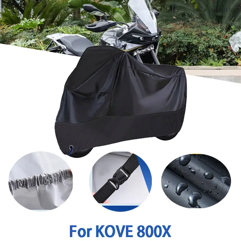 

Motorcycle Full Covers For KOVE 800X Car Outdoors Sun Protection Dust No Ear Thickened Oxford Clothcover Accessories