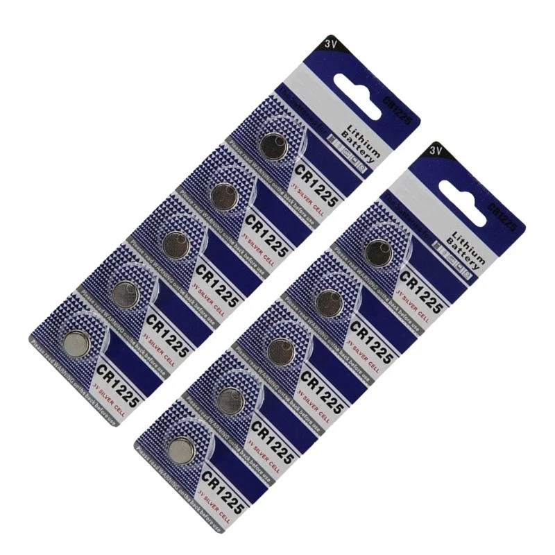 2025 Новая 10 % -ная/5 -процентная батарея CR1225 CR1225 3V лития лития аккумулятора для часов Удаля управления удаленными и