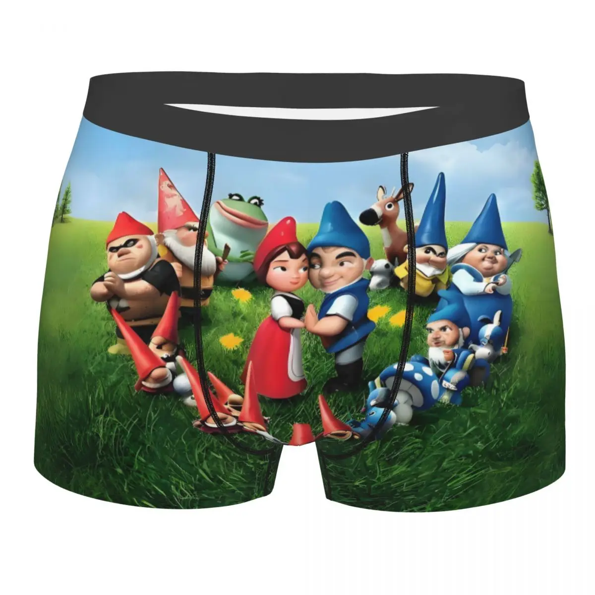 

Нижнее белье Gnomeo Juliet на заказ, мужские трусы-боксеры с принтом аниме, милые романтические комедийные пленочные трусы-боксеры, шорты, мягкие трусы