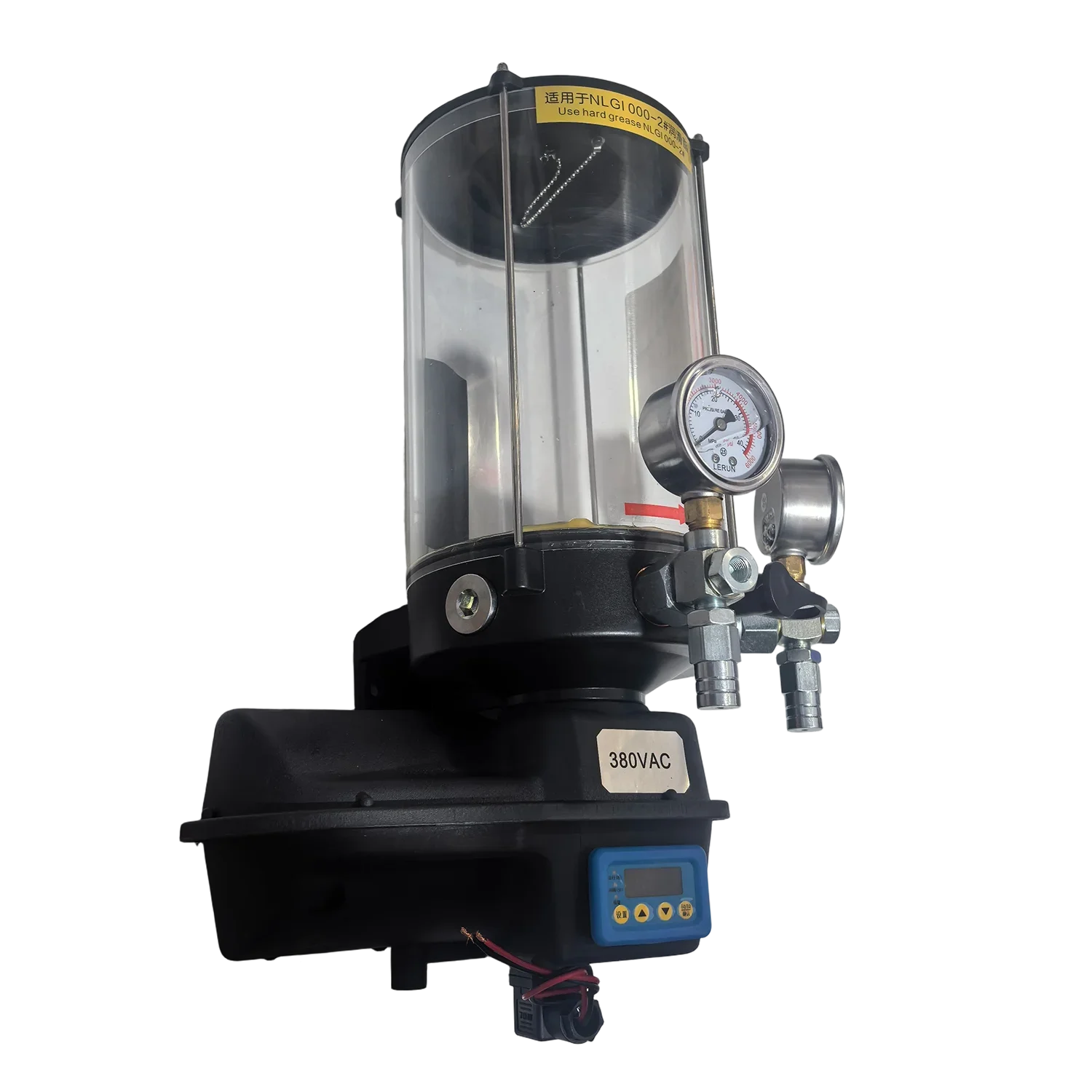 Fully Automatic  Grease Pump 4L 1‑2 Outlets Oil Lubrication Pump Central Lubricator for Engineering Machinery CNC Equipment