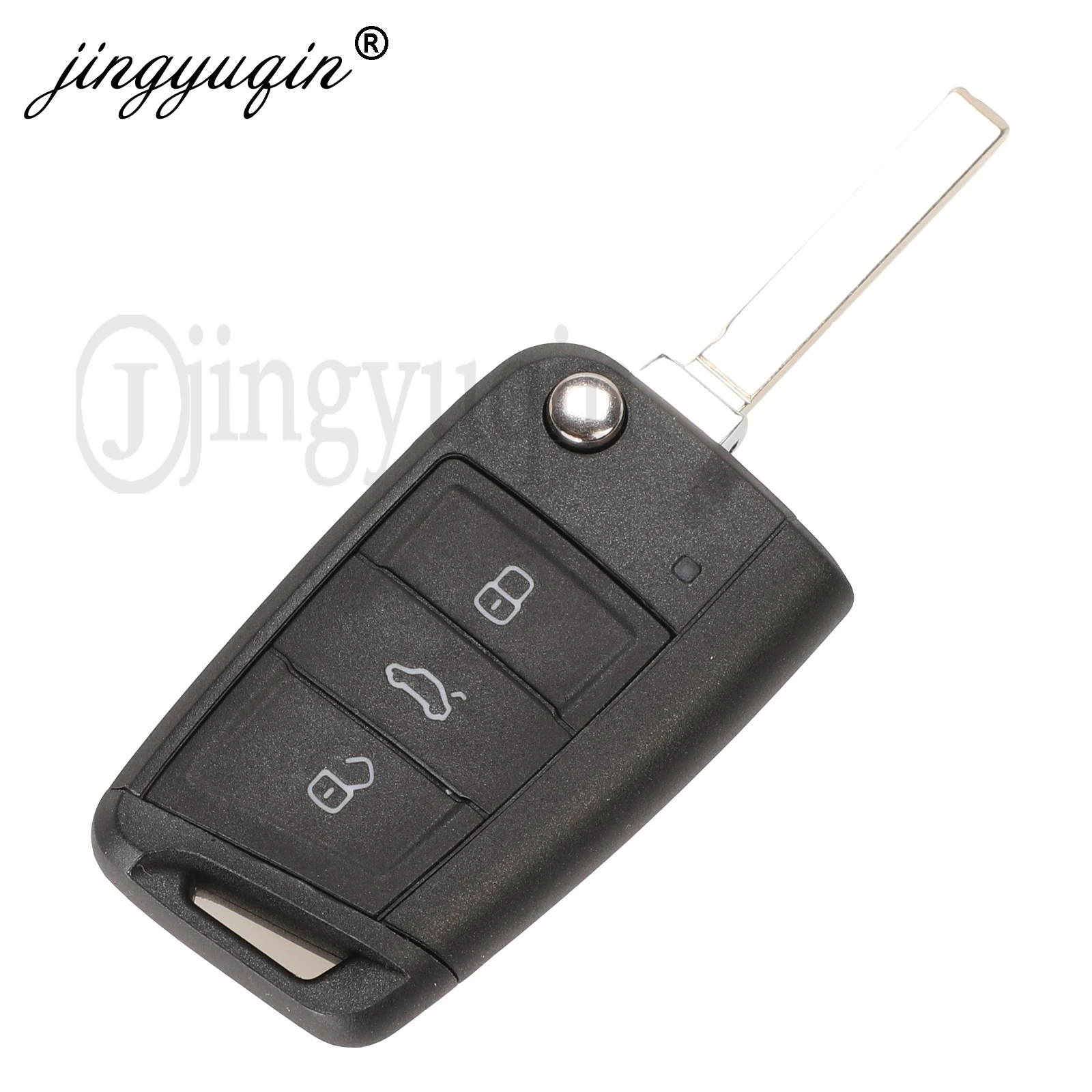 jingyuqin 3 Buttons Remote Car Key Shell Case Cover Fob For Volkswagen Passat Golf 7 MK7 Skoda Seat Leon Octavia