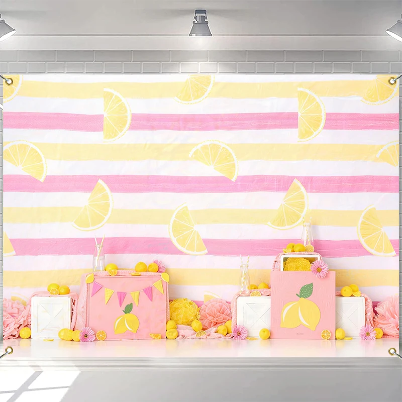 

LS Sweet Lemons Photography Backdrops Kids Baby Birthday Cake Smash Photocall Child Adult Photocall Backgrounds