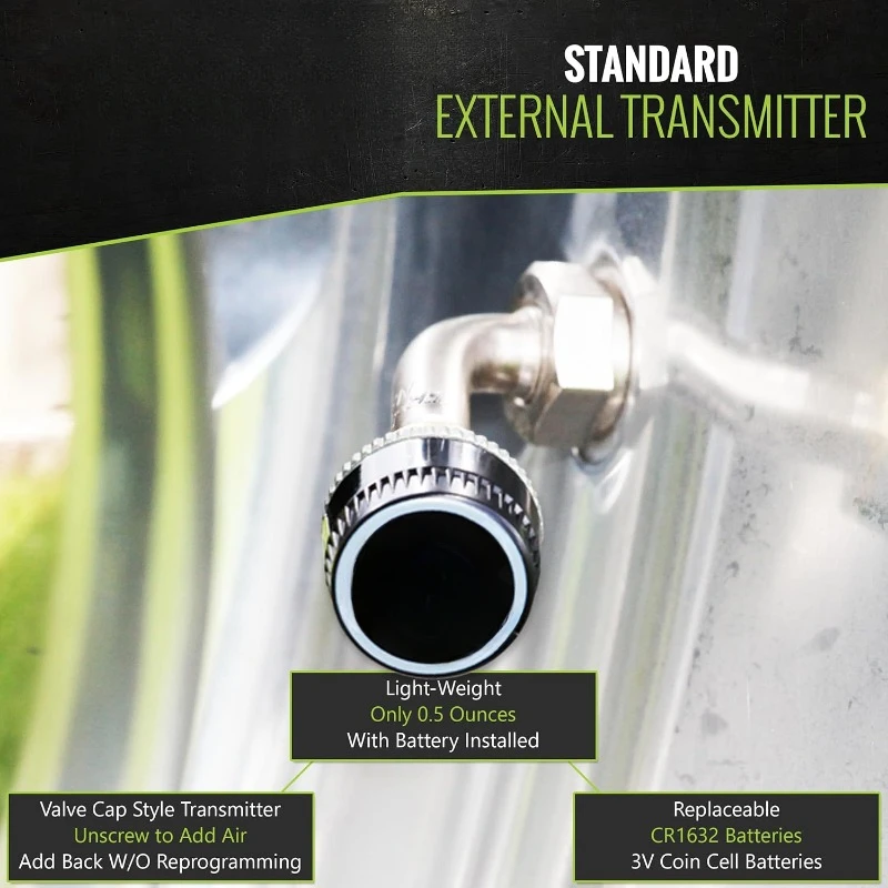 TPMS con 4 transmisores, negro, hogar.