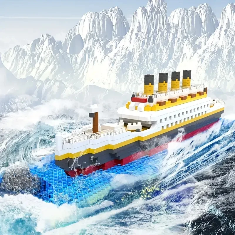 1559 pièces, ensemble de jouets en blocs de construction Titanic, difficile à assembler, modèle de navire à collectionner, parfait pour la décoration de la maison et du bureau