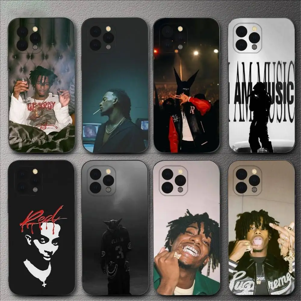 

Playboi C-Carti Rapper Phone Case For iPhone 16,15,14,13,12,11,XS,XR,X,8,7,Pro,Max,Plus,mini Silicone Black Cover