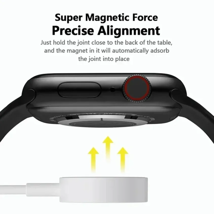 ساعة مغناطيسية محمولة شاحن لاسلكي USB نوع C لساعة أبل iWatch Series S10/S9/9/8/7/6 Ultra 5/4/3/2 SE شحن سريع