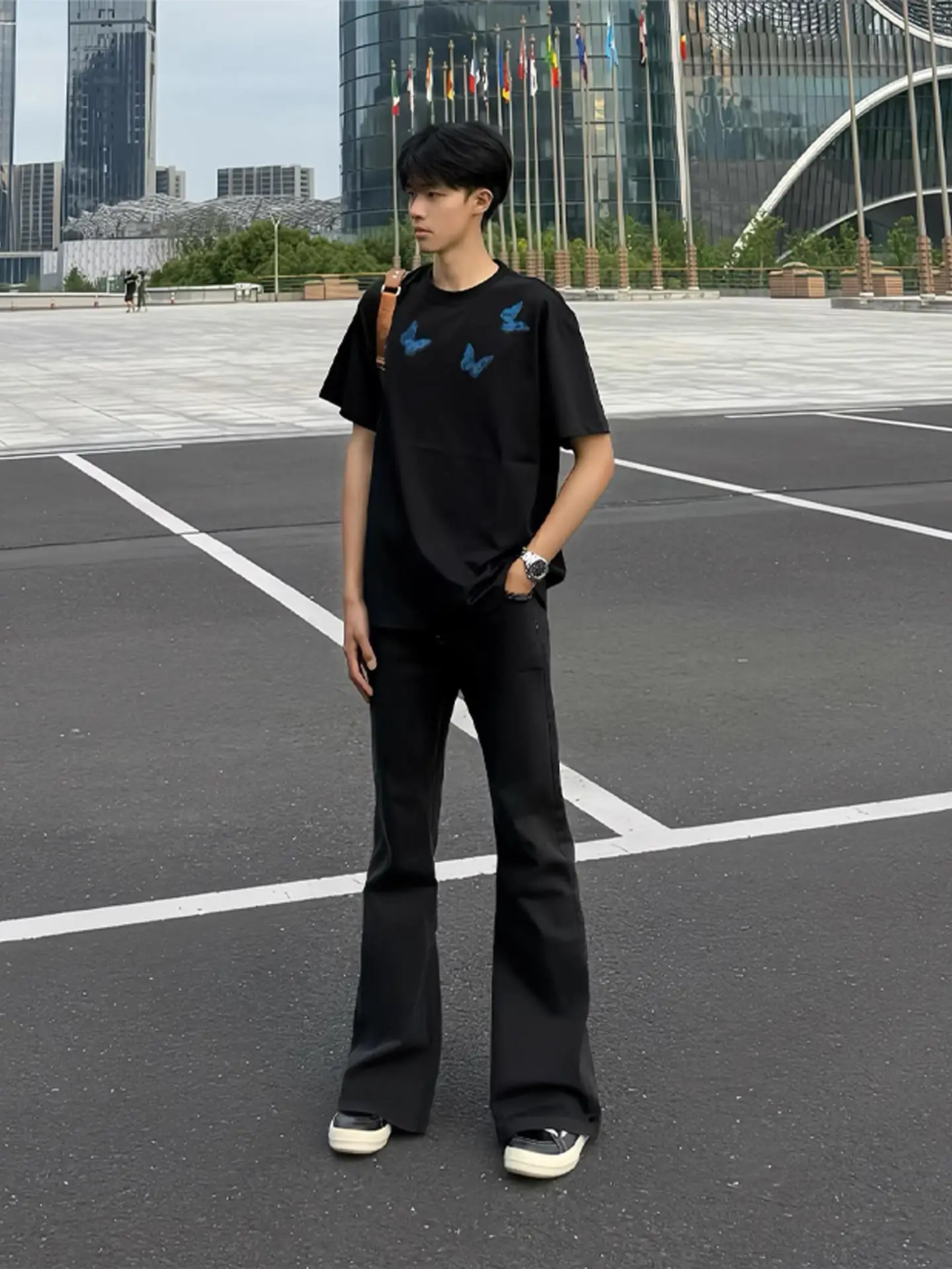 

Cleanfit Bla Bell Bot мужские летние тонкие драпированные брюки из ледяного шелка американские утягивающие повседневные длинные брюки прямые джинсы