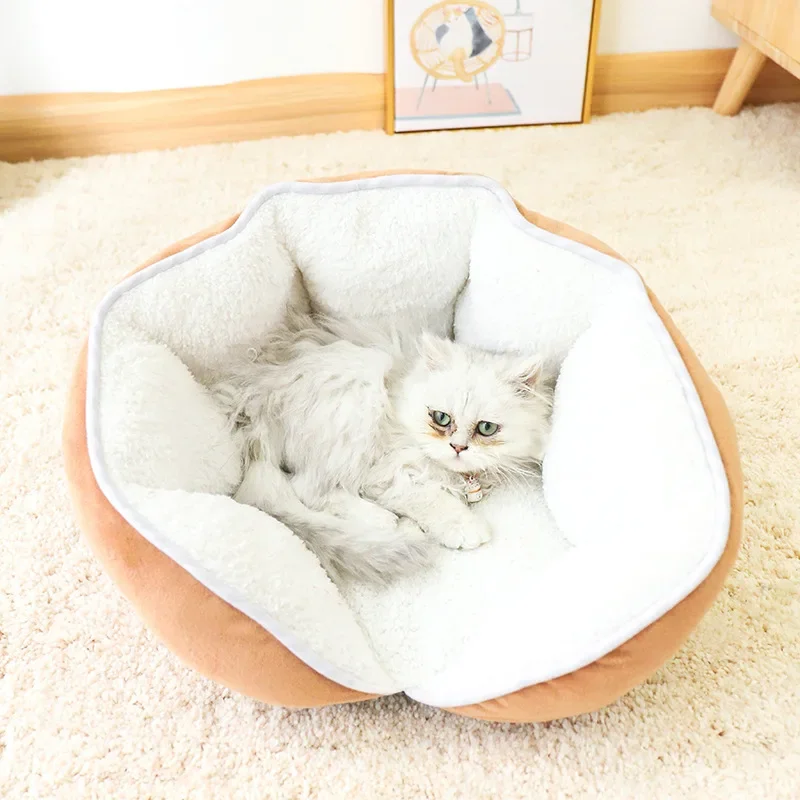 V-shaped Multi Color Sleeping Cat and Dog Bed,simple Comfortable Warm Bottom Anti Slip Design Three-dimensional Pet Supplies