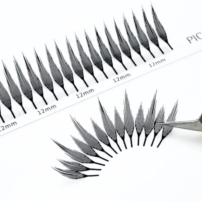 Manga Spire Nuovo stile Estensioni ciglia a forma di piuma Volume individuale C/D Curl Ciglia finte 8-15mm Lunghezza mista Strumento per il trucco