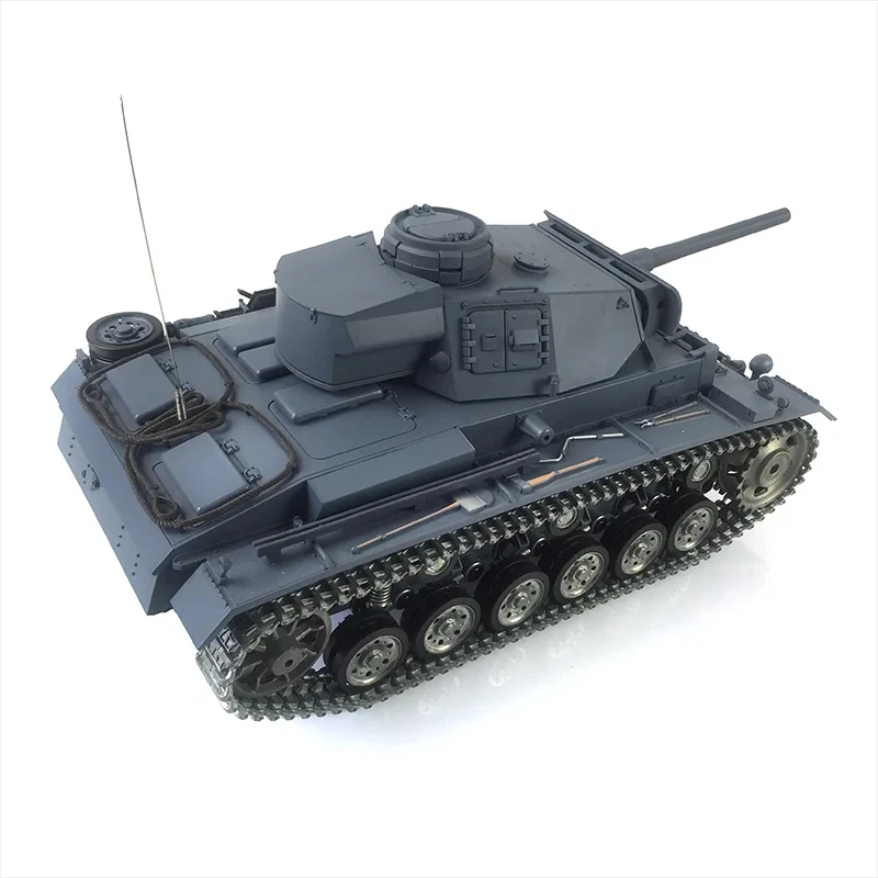 2.4G Henglong 1/16 Scale 7.0 Plastic German Panzer III L RC Tank Model 3848 Battle Against IR Battle TH17339-SMT7