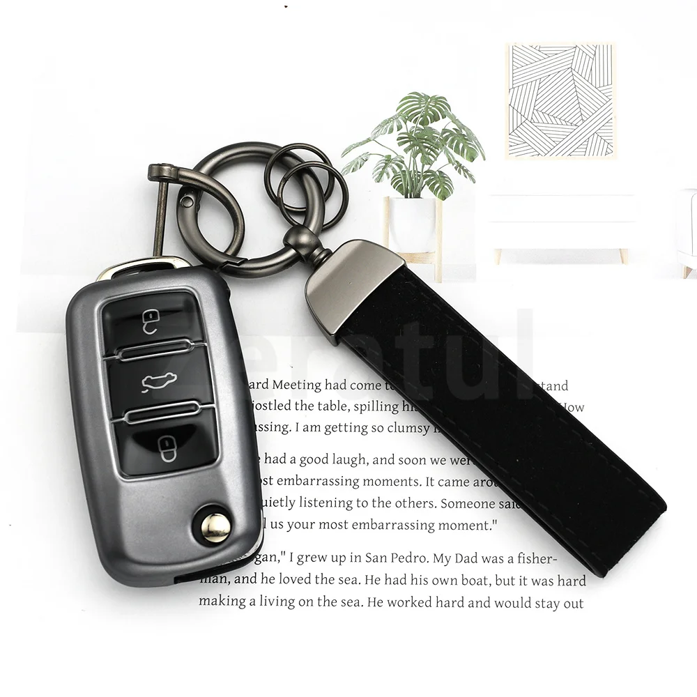 Gun Grey TPU Car Key Case Cover For VW Volkswagen Polo Tiguan Passat B5 B6 B7 Golf 4 5 6 MK6 Jetta Lavida Skoda Octavia Seat