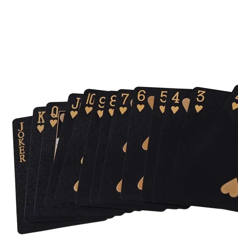 Black Gold Playing Card Game Card Waterproof Creative Magic Tools Chessboard Game Props For Home Holiday Classic Party Game