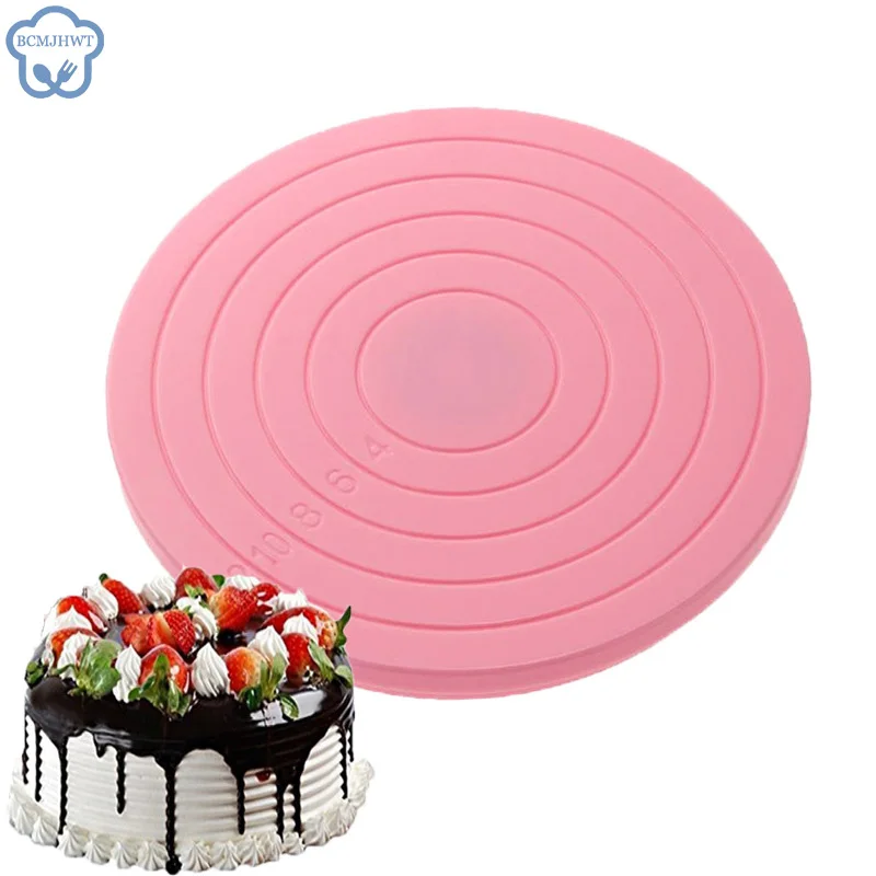 1PCS Cake Turntable Rotating Anti-skid Round Cake Stand Cake Decorating Tools Cake Rotary Table Kitchen DIY Pan Baking Tools