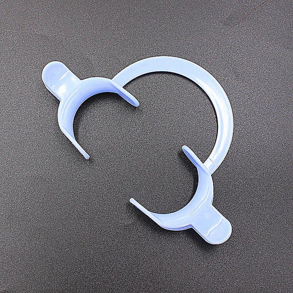 Dental Orthodontic C Type Mouth Opener Transparent Tooth Intraoral Lip Cheek Retractor with Handle Dentist Tool