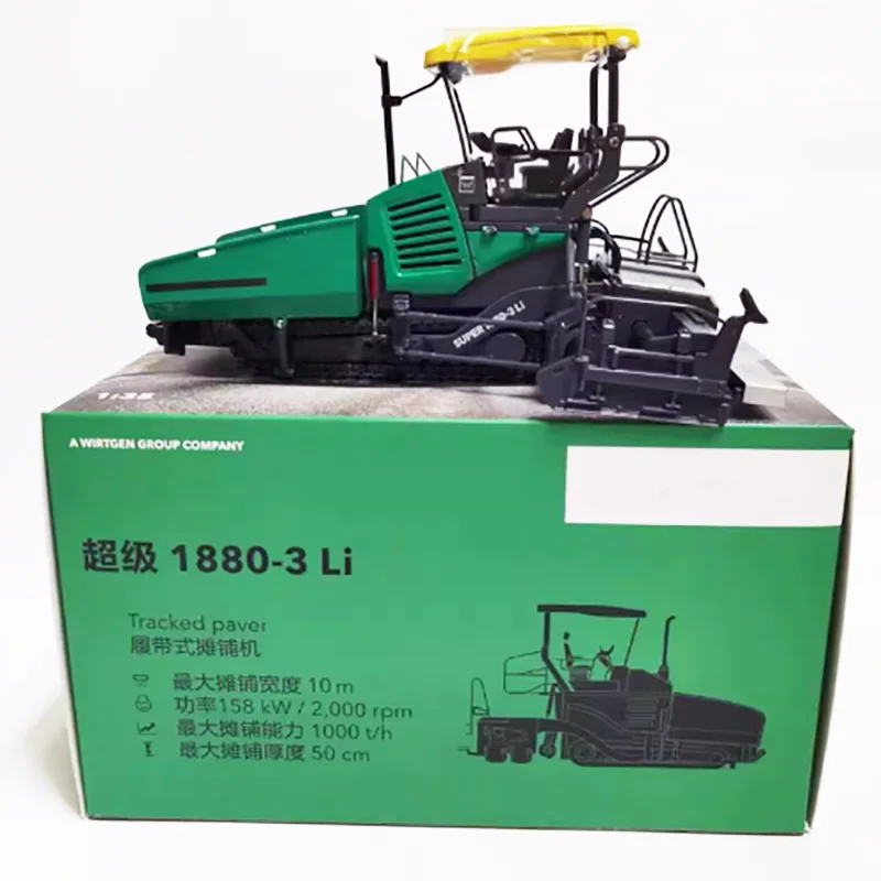

Diecast 1:35 Scale Alloy S1880-3Li Tracked Paver Engineering Vehicle Model Simulation Toy Collection Gift Static Display