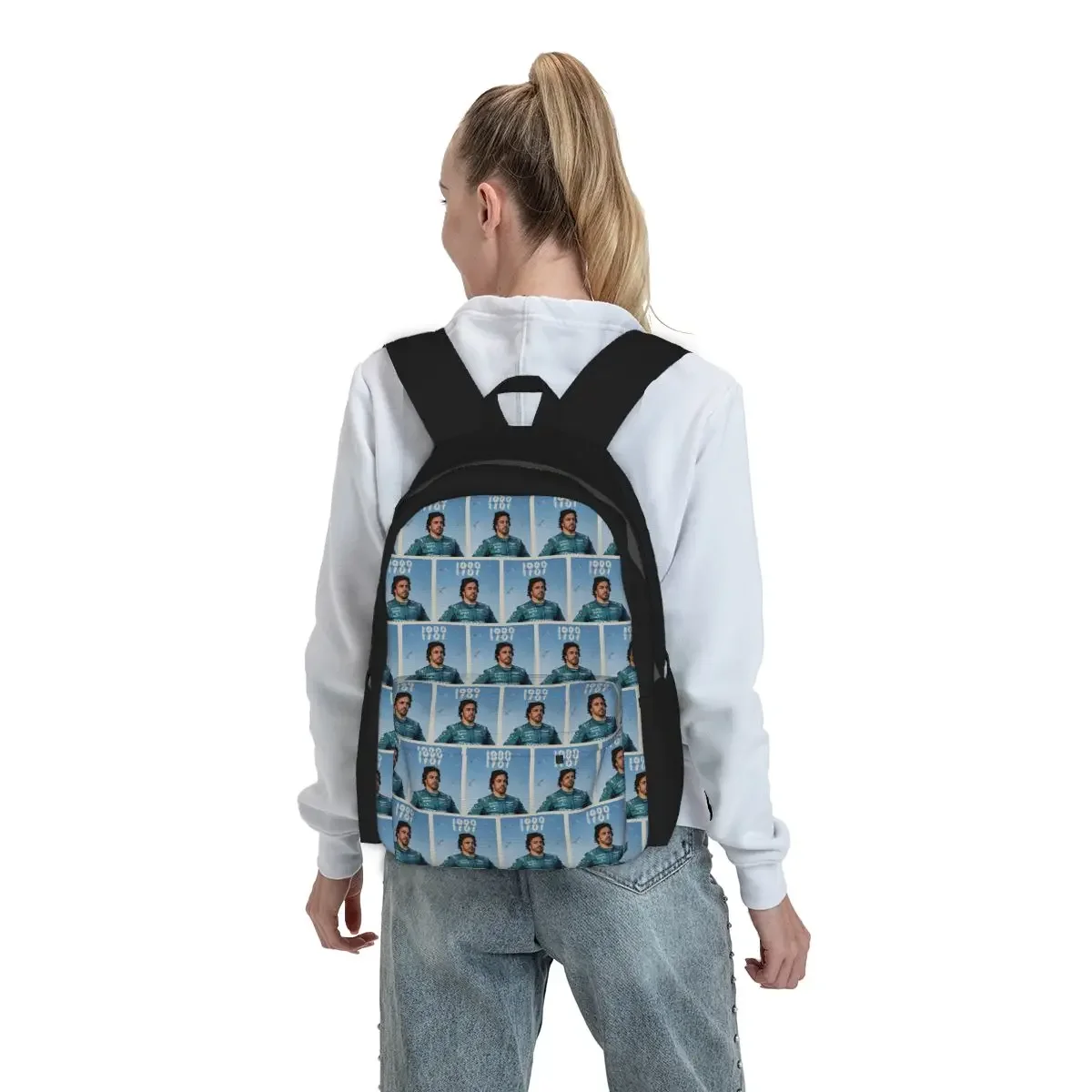 1989 Ferdinand Fernando Alonso Backpack Boys Girls BookBag Children School Bag Computer Shoulder Bags for Men Women