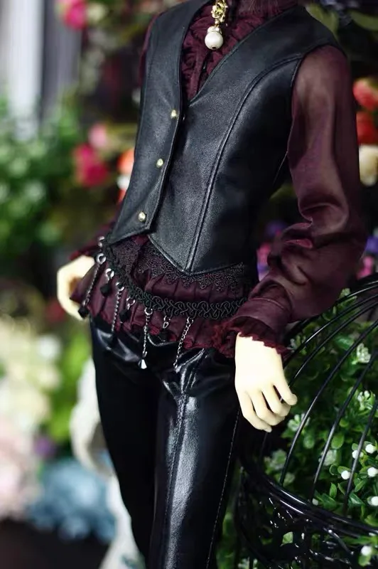 인형 삼촌을 위한 옷 유럽 스타일의 복고풍 군복, 1/3 1/4 BJD 스커트 모자 바지 조끼 허리 체인 세트 무료 배송