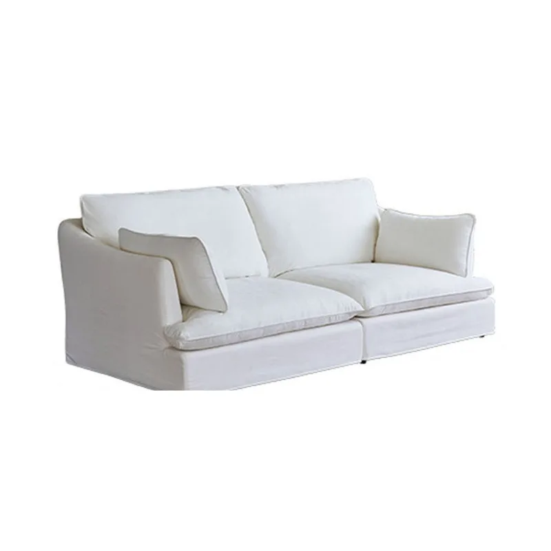 French mangosteen chenille fabric sofa living room removable and washable large sitting deep straight row single and