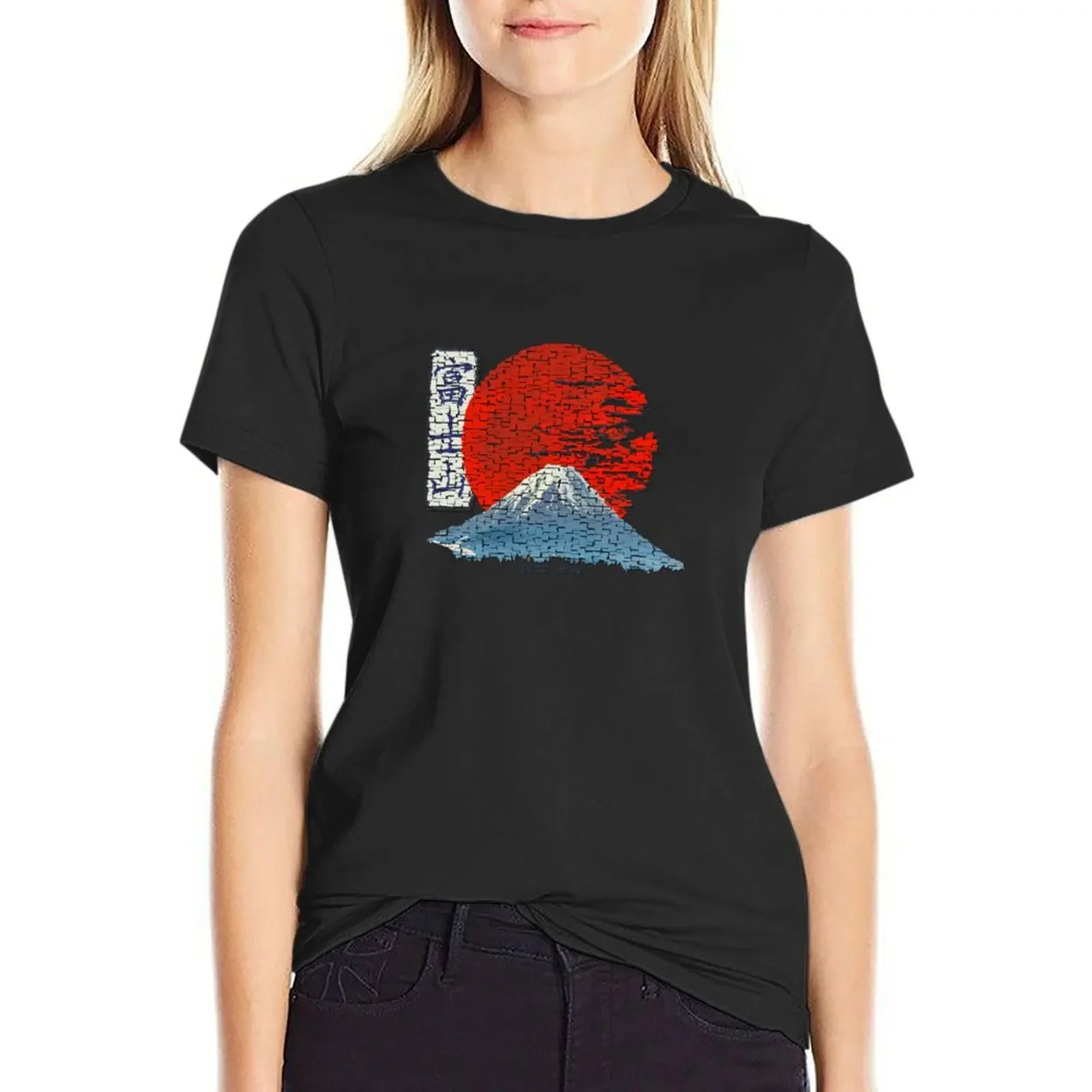 Fuji Mountain - Japan T-shirt vintage clothes Aesthetic clothing tight shirts for Women