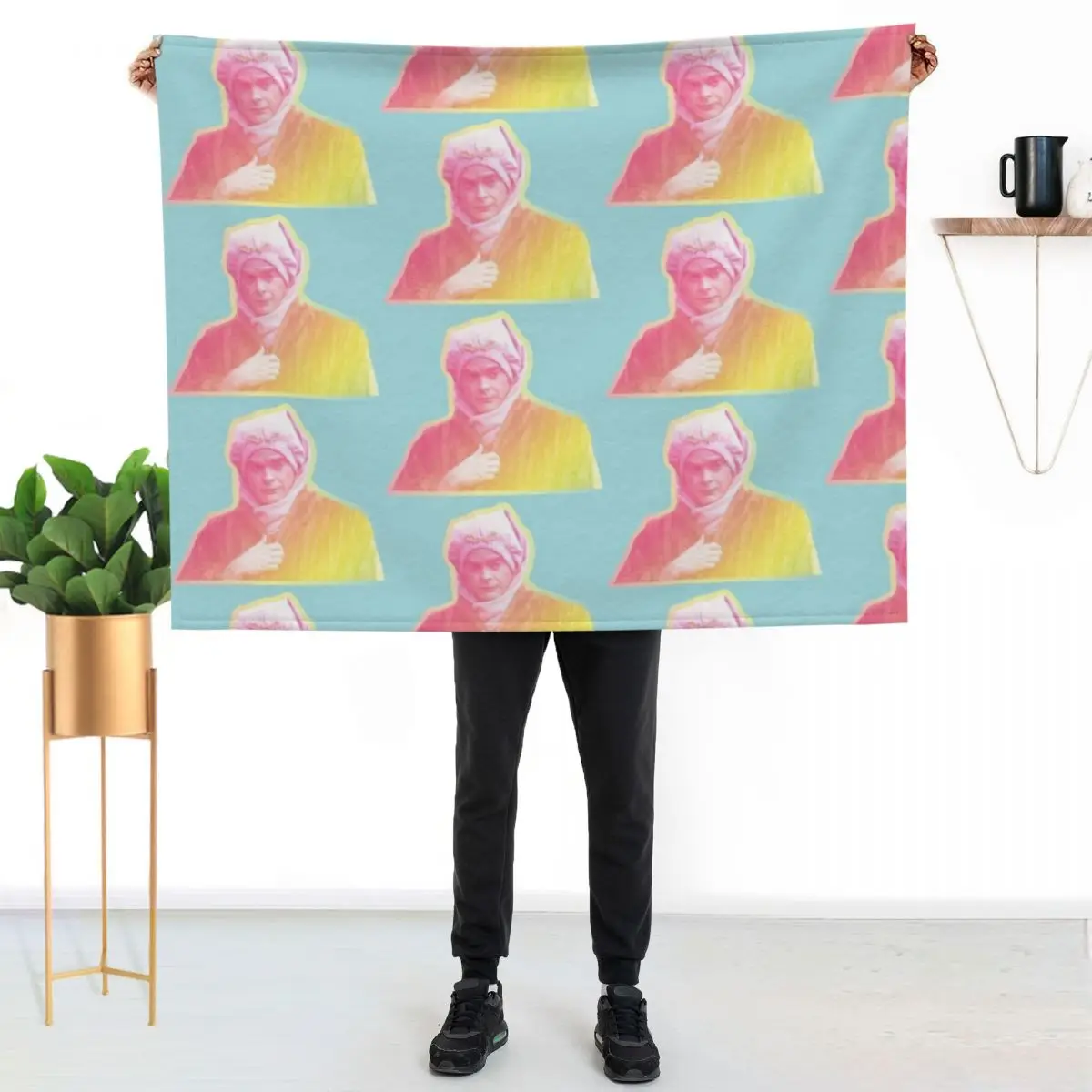 Bill Hader as Little Vivvy in Sandy Passage Rainbow Design Throw Blanket Softest Heavy Furrys Soft Big Furry Shaggy Blankets