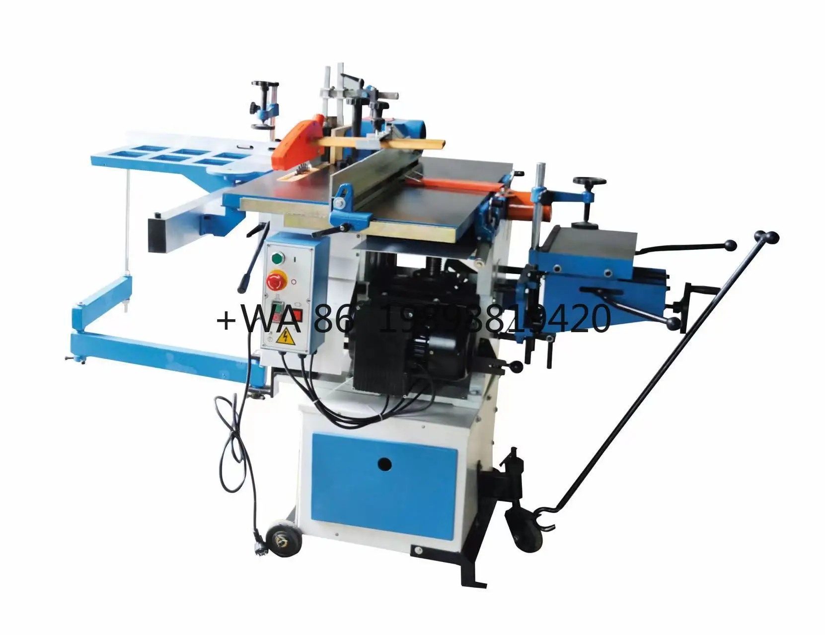 5 Functions Wood Woodworking Combined Table Saw Planer Thicknesser Tenoner Shaper Moulder Mortiser Machine