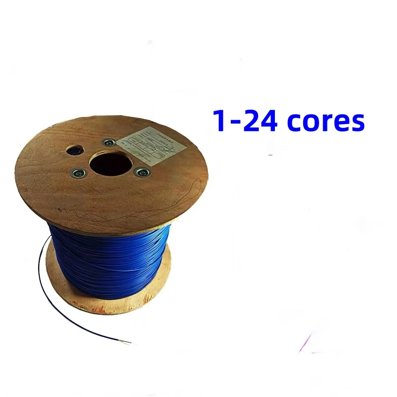 fiber optic cable armored 1/2/4/6/8/12/24 cores singlemode 5mm G657A1 waterproof 1C 2C 4C 6C 8C 12C 24C blue outdoor SM ratproof