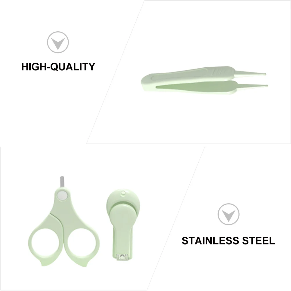 

Baby Nail Care Kit Infant Manicure Set Portable Storage Stainless Steel PP Material Newborn Toddler Grooming Scissors File