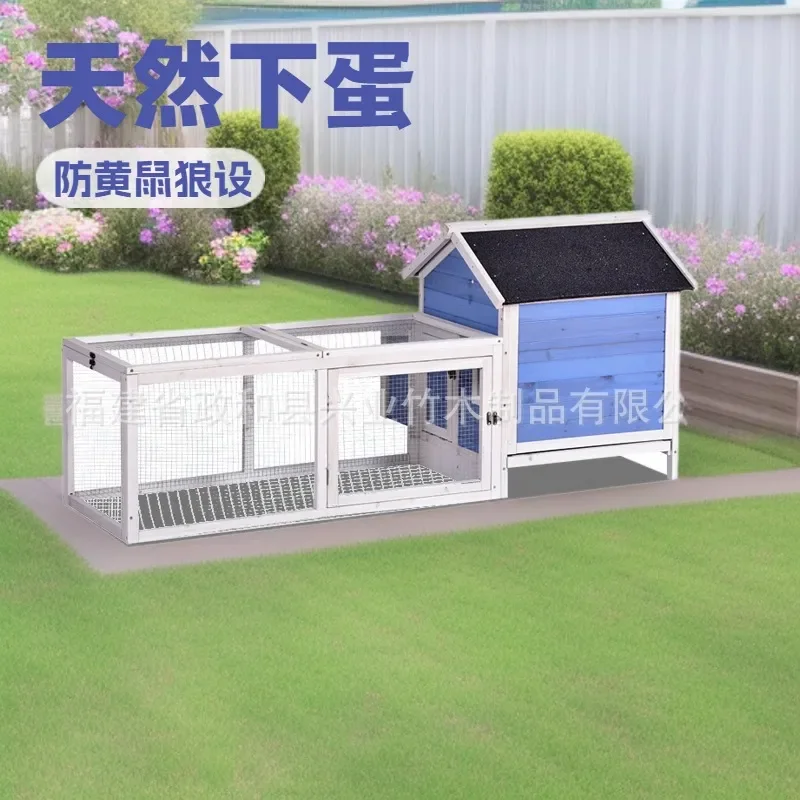 Waterproof Wooden Outdoor Chicken Coop Large Pet House for Chicks Poultry Shelter with Run Cage Farm Backyard