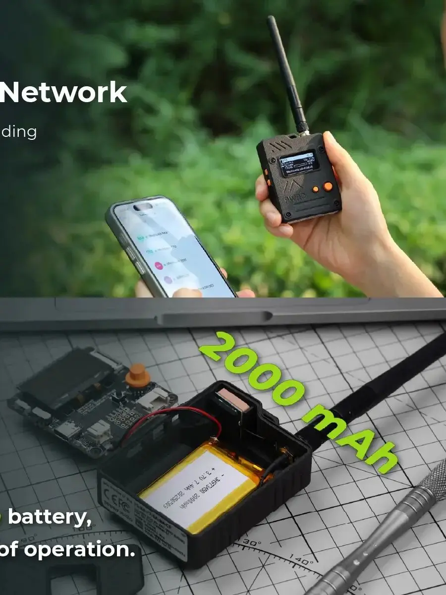 Seeed Studio Wio Tracker L1 Pro Meshtastic Node LoRa GPS Tracker NRF52840 Wyświetlacz OLED Bateria 2000mAh Komunikacja Off-Grid — 2