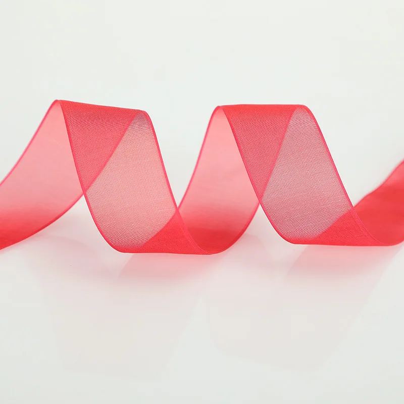 100 Yards Organza-Band für Blumensträuße, Geschenkverpackungen, Kleidungszubehör, DIY-Bastelarbeiten, Hochzeits- und Partydekorationen, Bänder, Nähzubehör – Detail 7