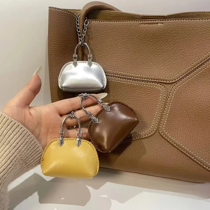 حقيبة صغيرة رائعة سلسلة بدلاية شل حقيبة المفاتيح بولي Leather الجلود بلون حقيبة ديكور الإبداعية DIY بها بنفسك حقائب النساء الملحقات #3
