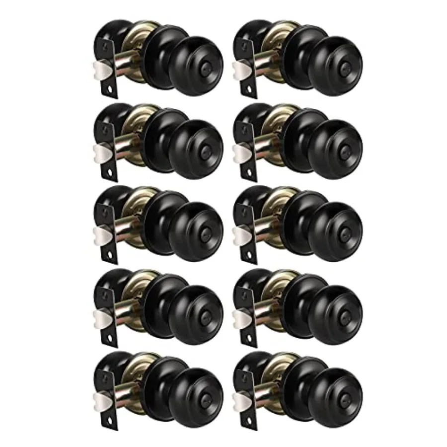 

0 Privacy Door Knobs with Lock for Bedroom or Bathroom Door Knobs Interior, Privacy Function Keyless Door Knob Handle Locksets