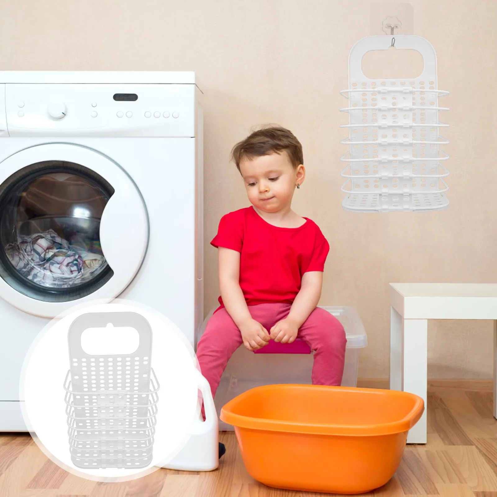 

Складная настенная корзина для белья, органайзер для хранения грязной одежды и домашней одежды