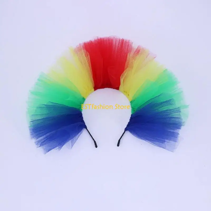 Y5GC Chú Hề Bộ Trang Phục Chú Hề Mũi Rainbow Tóc Giả Cà Vạt Dành Cho Người Lớn Trẻ Nam Nữ Halloween Chú Hề Trang Phục Phụ Quà