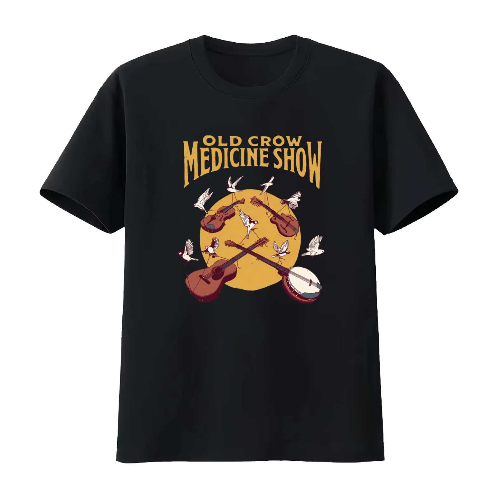 Old Crow Medicine Show Art T-Shirt Summer Casual Cotton Tee Oversized Streetwear Tops Vintage Graphic Print Unisex Men Women