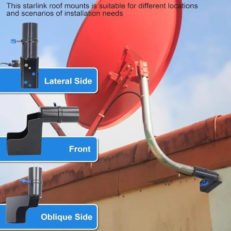 02DE Satellite Dish Bracket With Flexible Positioning Suitable For Residential Business Buildings Enhancing Stability