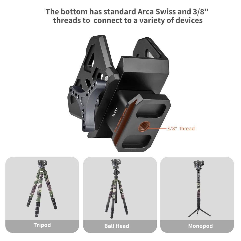 COBONE Saddle Rifle Clamp Adapter Aluminum Tripod Bracket Lightweight Gun Clamp for Hunting and Outdoor Shooting Bracket