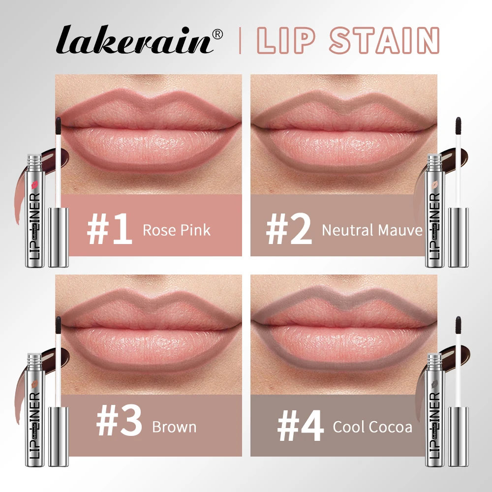 4 colori Peel Off Lip Liner Matita labbra impermeabile a lunga durata Labbra idratanti Gloss Tattoo Lipgloss Rossetti Cosmetici