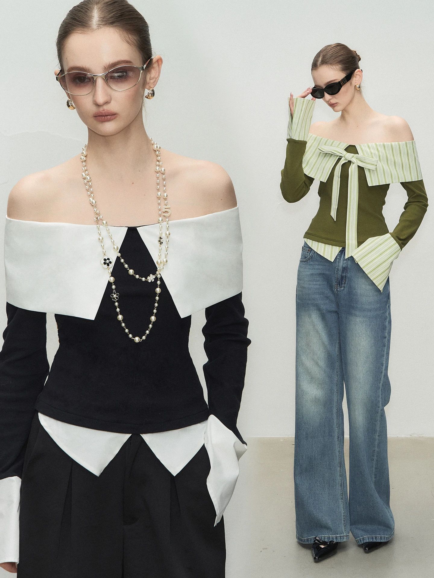 

Женская вязаная кофта Fumisme Ivy College с одним открытым плечом, приталенная, с длинными рукавами, из смесового хлопка, с дизайнерскими вставками, повседневная.