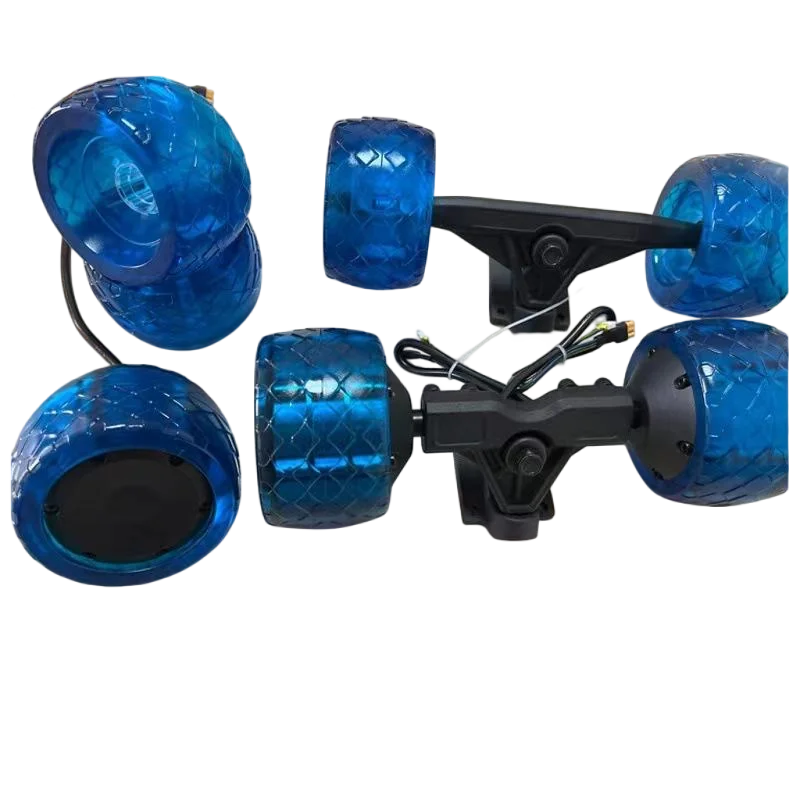 

4-дюймовое четырехколесное электрическое колесо для скейтборда, мотор 105, внедорожное, прозрачное, подходит для моторов 36В для скутеров