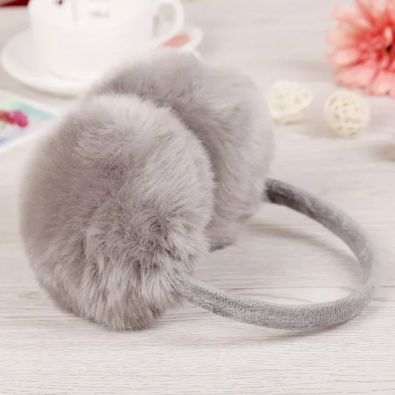 Winter Warm Earmuffs Cute Plush Fur Headphones Fashion Unisex Ear Warmer Solid Color Girls Headband Ear Muff Ear Cover