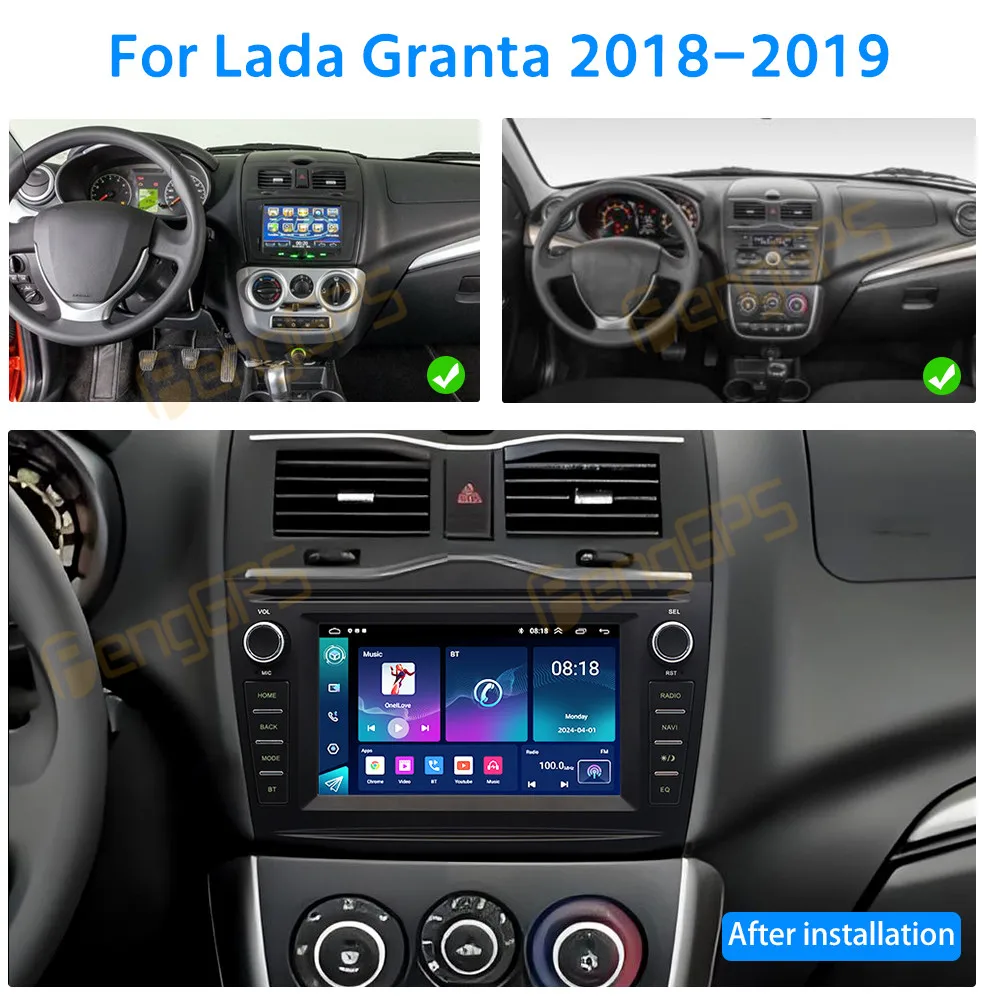 Für LADAvozЗ Granta Cross 2018 2019 Auto Radio Multimedia Video Player Android Auto Carplay 5G GPS Navi Keine 2din DVD Bildschirm Ste