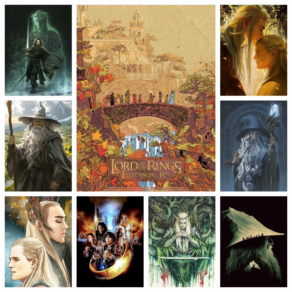 For The Lord of the Rings Diamond Painting Kit Movies Posters Diy Diamond Embroidery Mosaic Oil Painting Hand Gift Home Decor