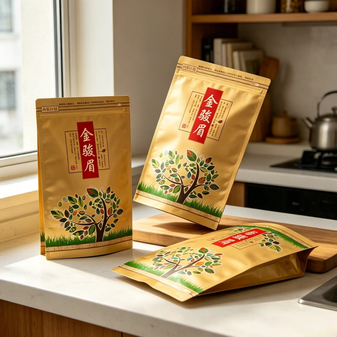 China Jinjunmei tea packing bag capacity 250g size 27cm*18cm Yunwu Tieguanyin Dahongpao jasmine Longjing white tea packaging bag