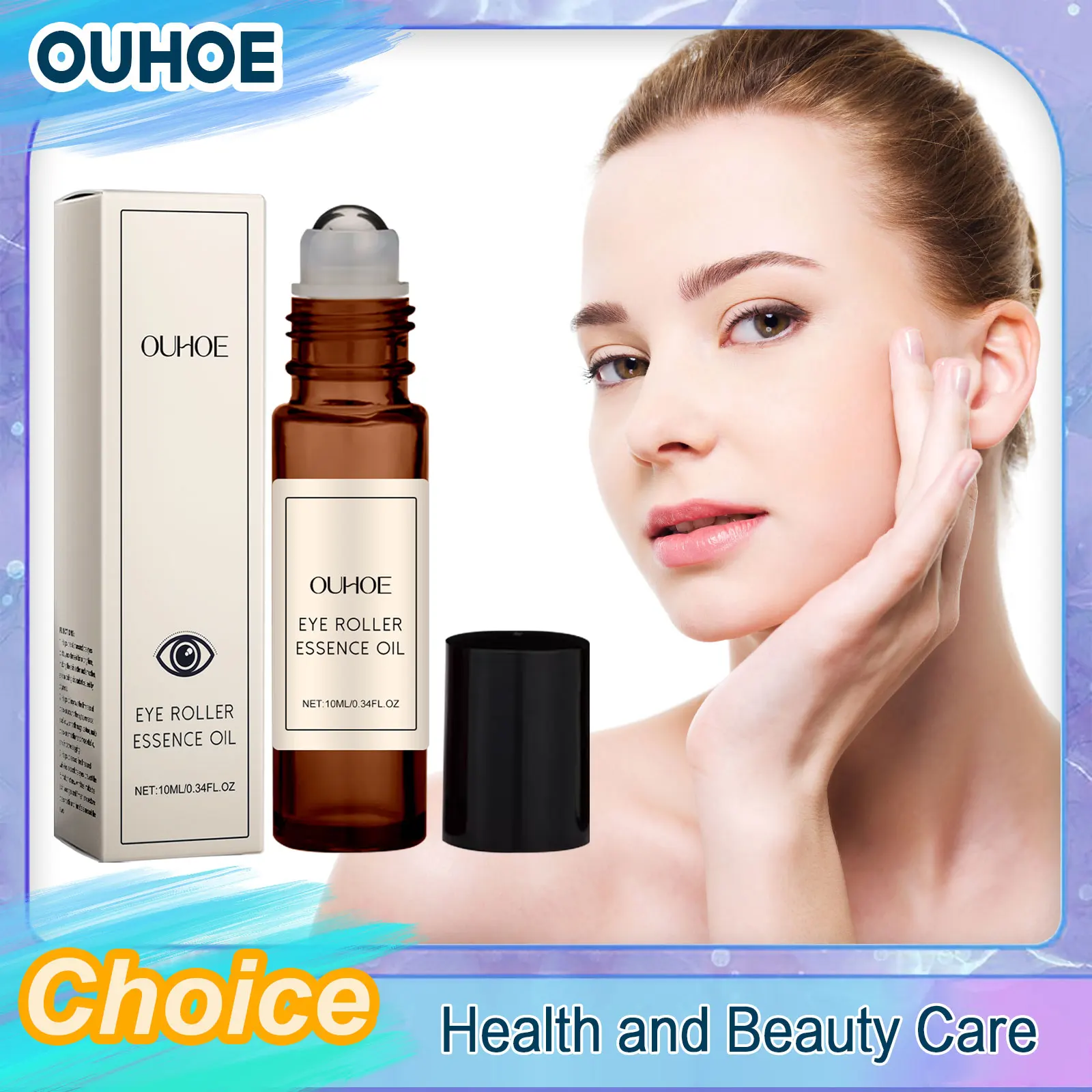 Firming Eye Serum Roller Anti Aging Removing Wrinkles Fade Dark Circles Reduce Sagging Brightening Smoothing Eye Essence Roller