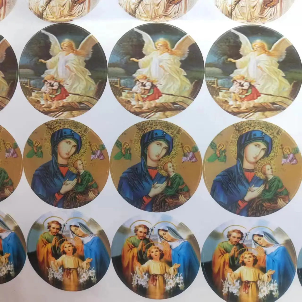 free shipping 60pcs one paper saint picture stickers religious stickers