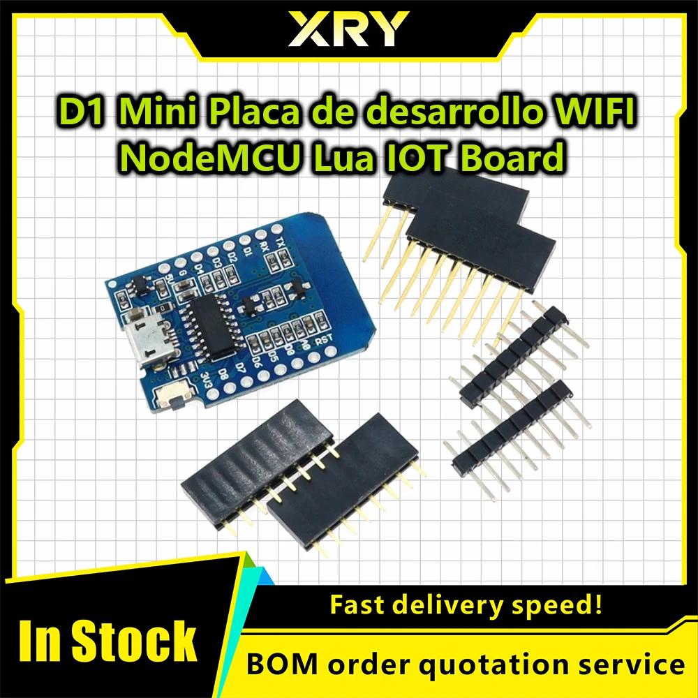 WeMos D1 Mini Pro V3.0 NodeMcu 4MB/16MB bytes Lua WIFI Internet of Things Development board based ESP8266 CH340G Nodemcu V2