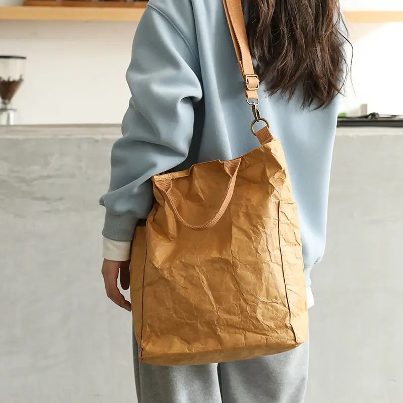 

Korean Hand-held Bucket Handbag Women's Ins Tote Bags Versatile Retro Single Shoulder Crossbody Bag