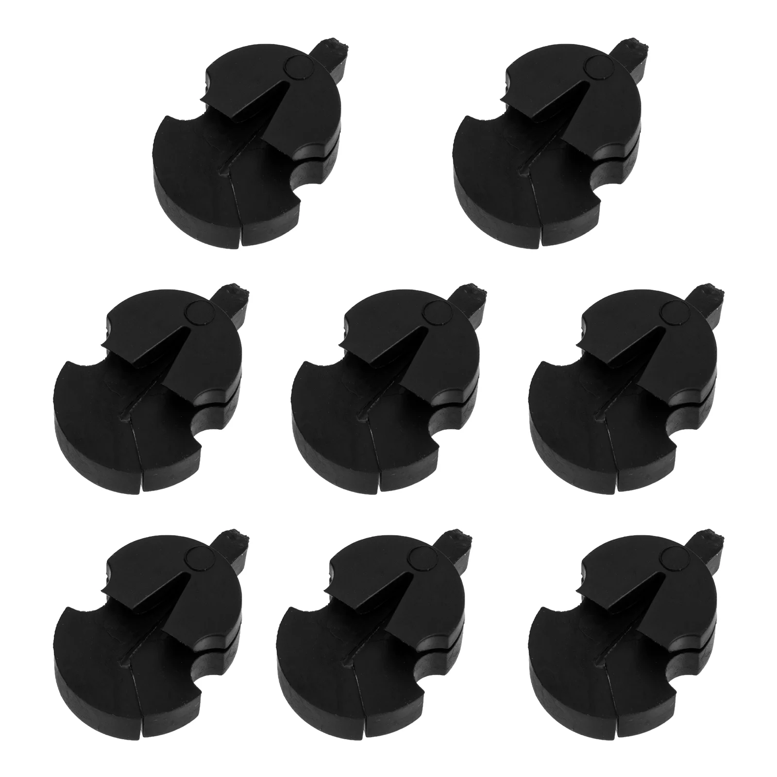8 Pcs Violin Mute Beginner Sordine Rubber Advanced Fiddle Practice Black Premium